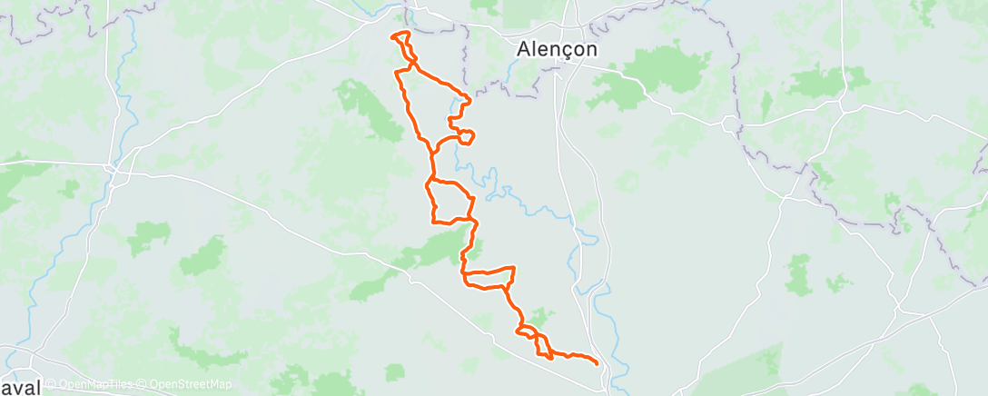 Map of the activity, Cyclisme