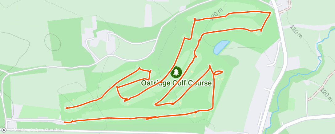 Map of the activity, +3 for 9 holes at Binny ☀️