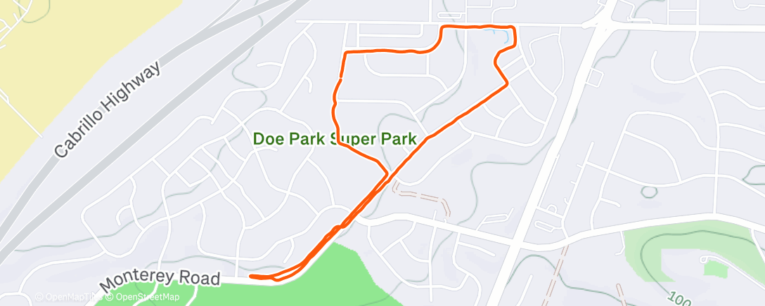 Карта физической активности (Morning Run)