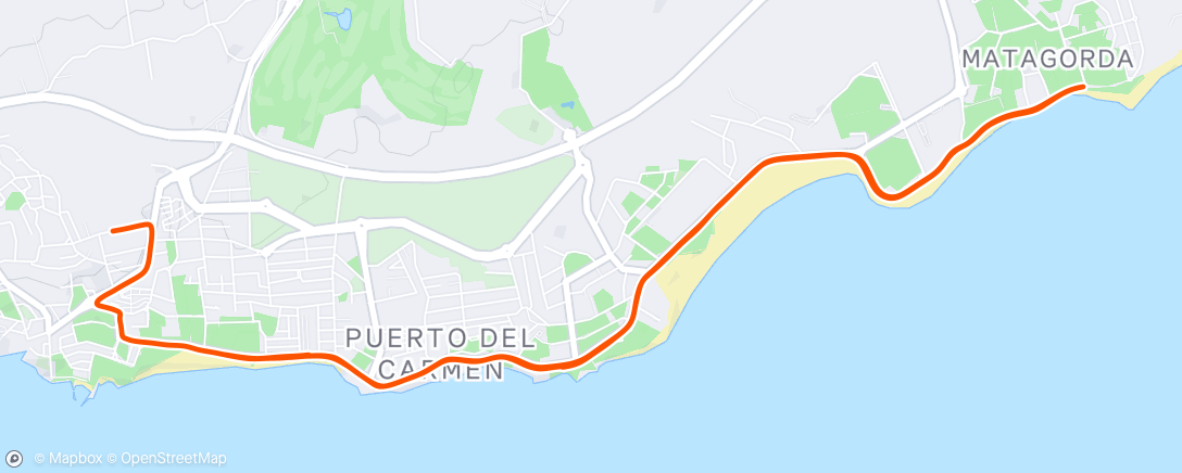 Map of the activity, Carrera de mañana