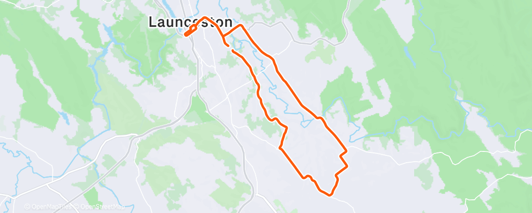 Map of the activity, Cycling