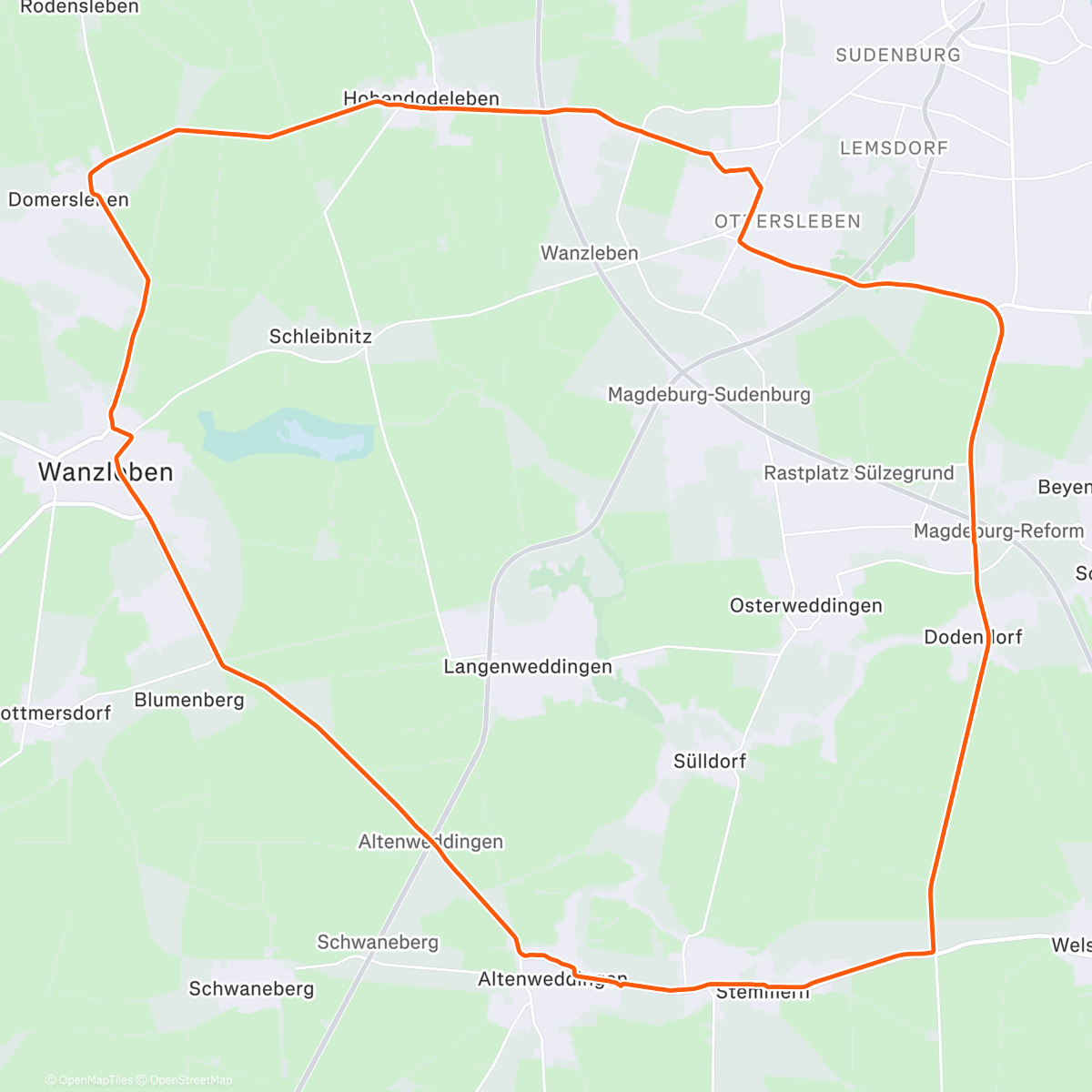 Map of the activity, Morning Ride