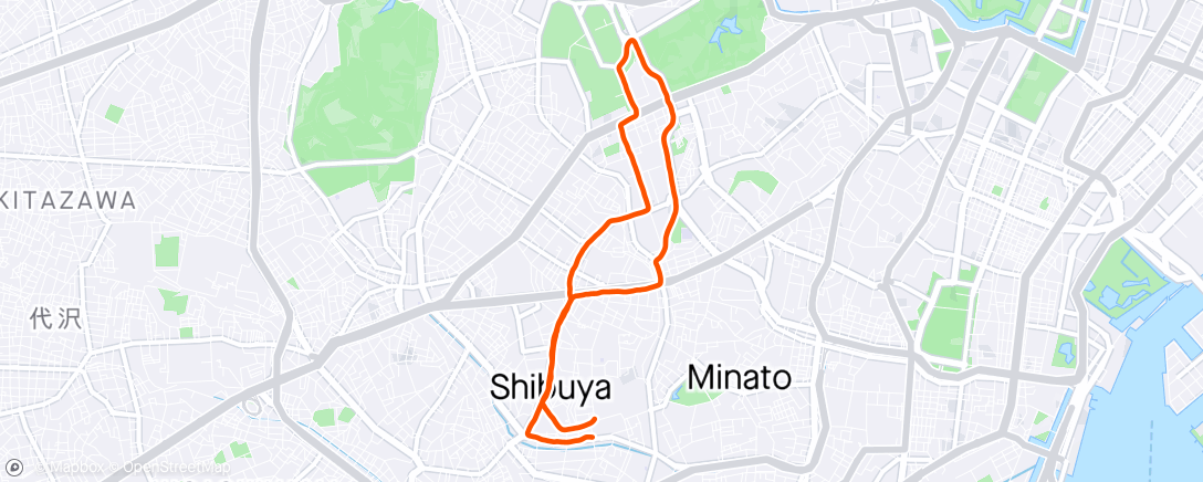 Map of the activity, Afternoon Run 🌥