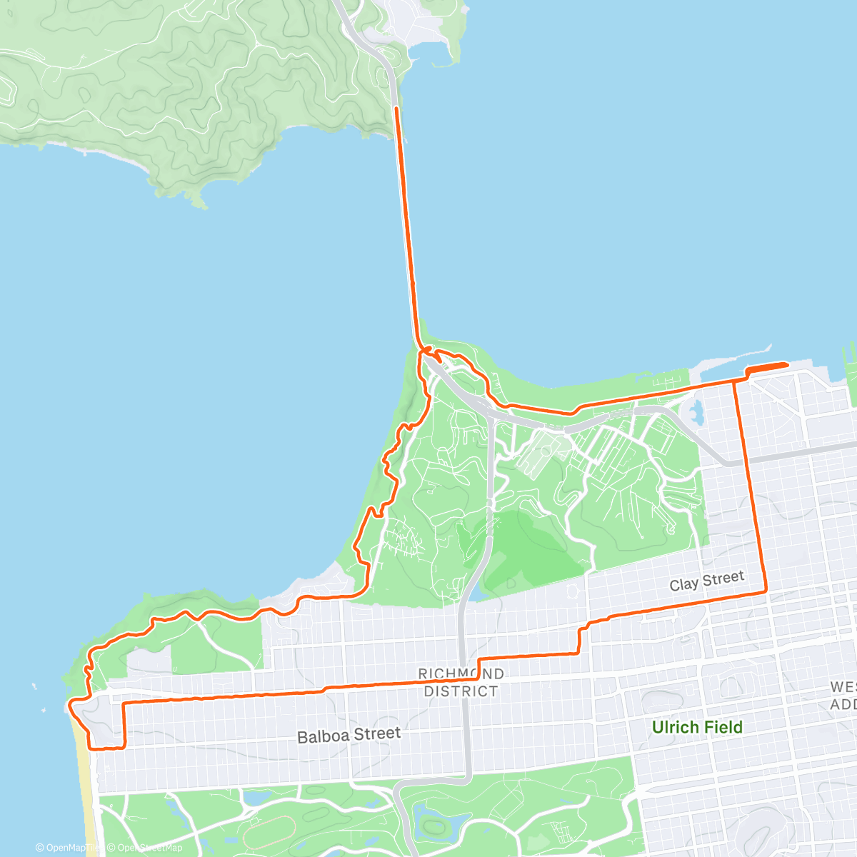 Map of the activity, Morning Hike