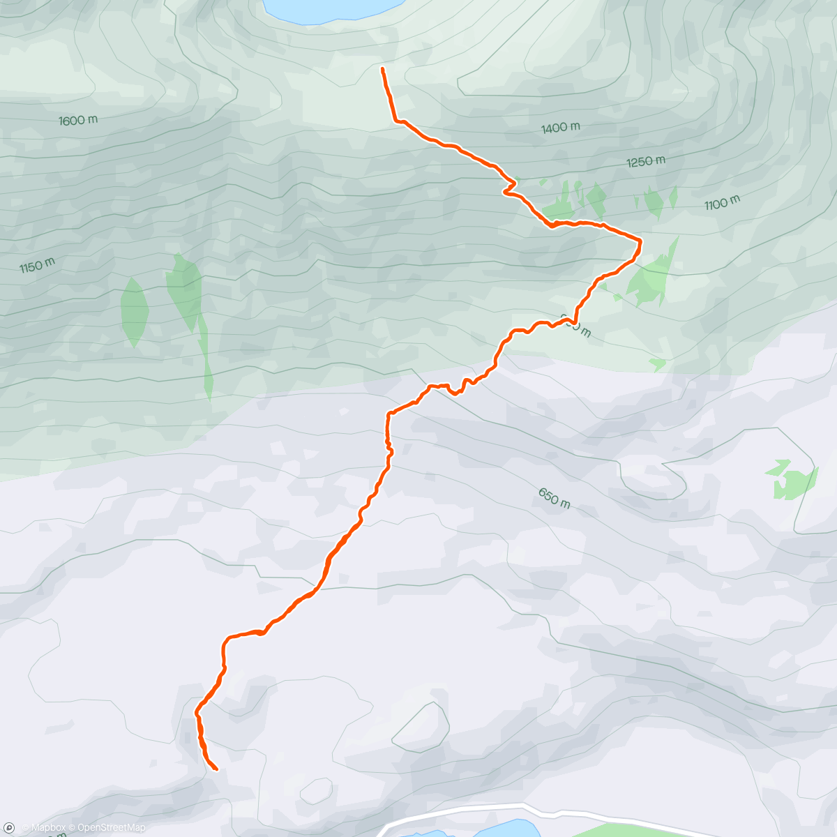 Map of the activity, Mirador Laguna Cerro Castillo