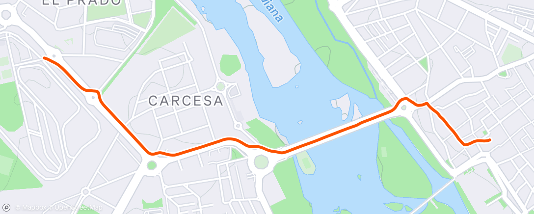 Map of the activity, Passeio ao entardecer