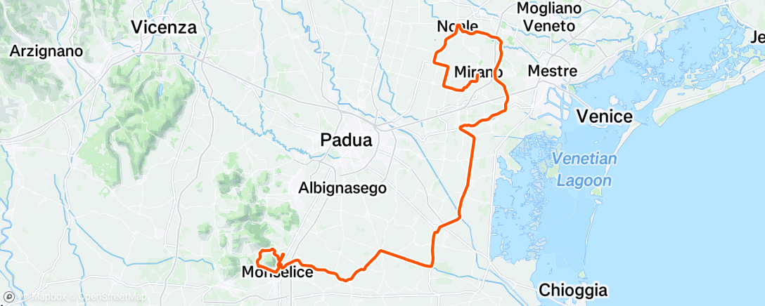 Map of the activity, Giro stage 5