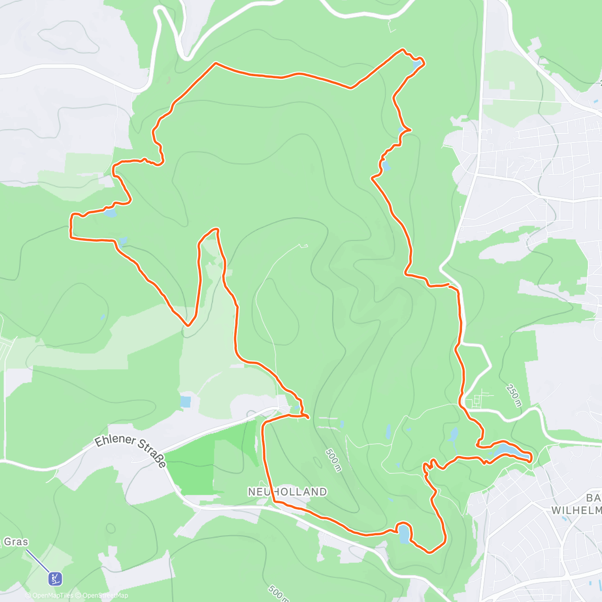 Map of the activity, Crewlauf Weihnachtsspeckwegrun