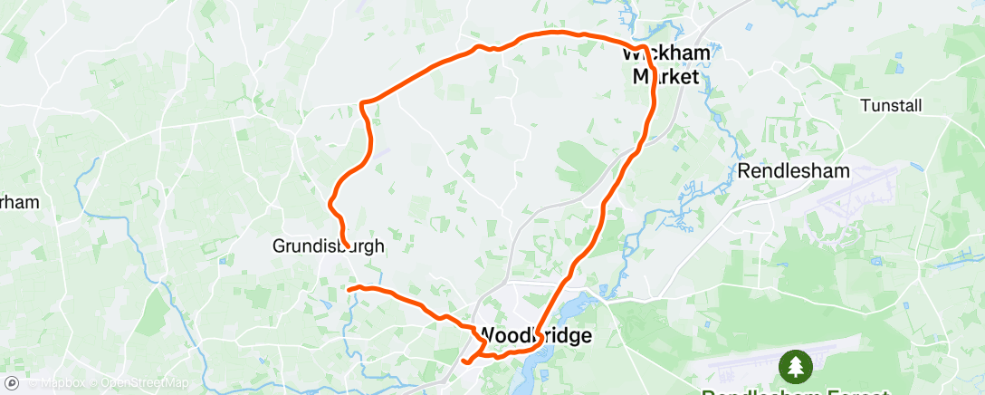 Map of the activity, Afternoon Ride