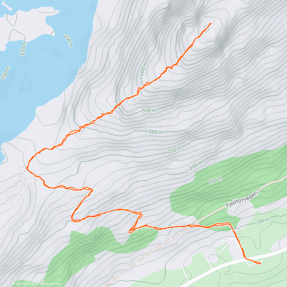 Map of the activity, Lunch Hike