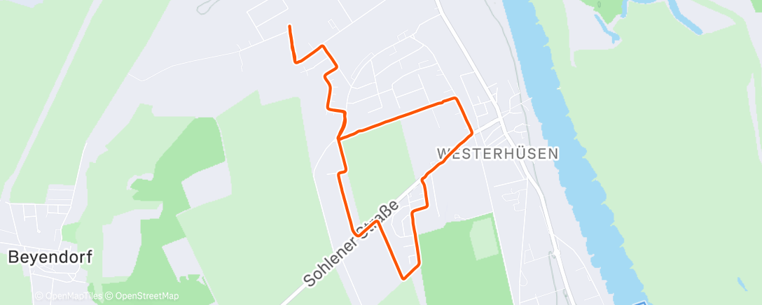 Map of the activity, Lauf am Mittag