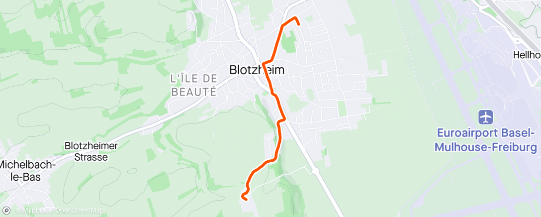 Map of the activity, Marche de nuit