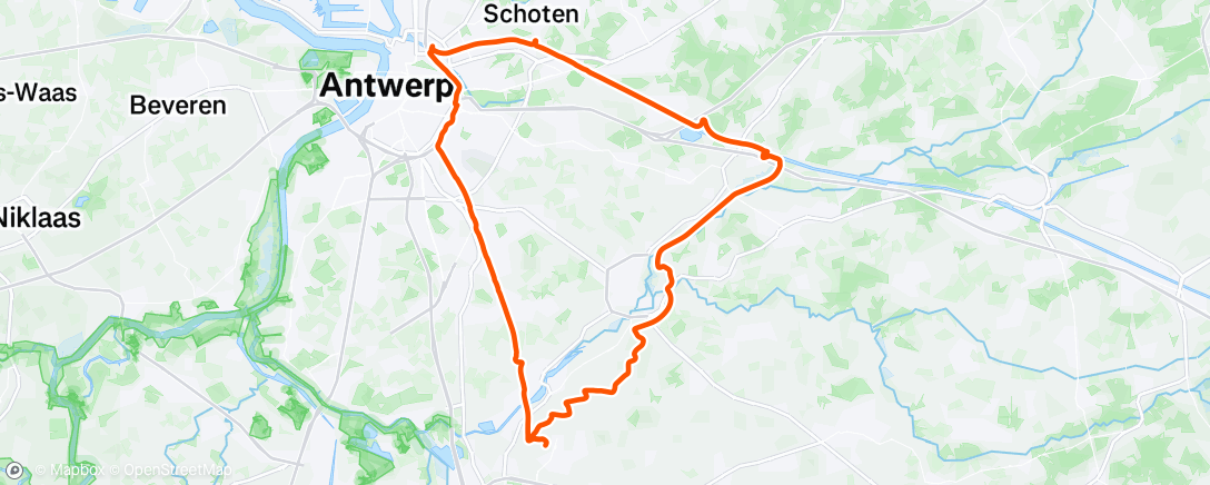 Map of the activity, Lunch Ride