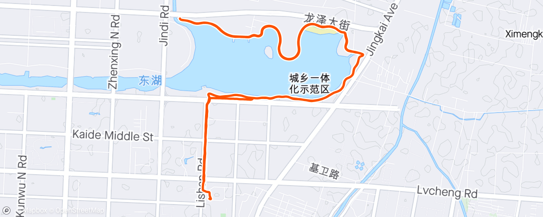 Mapa da atividade, 午后跑步