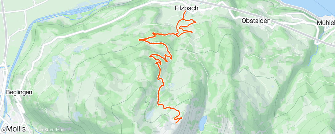 Map of the activity, Nüenchamm Run