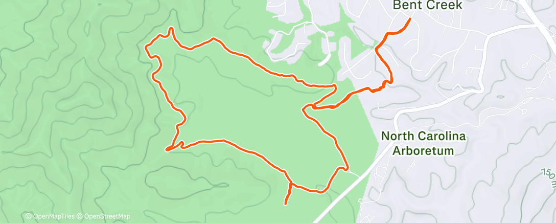 Map of the activity, Lunch Trail Run
