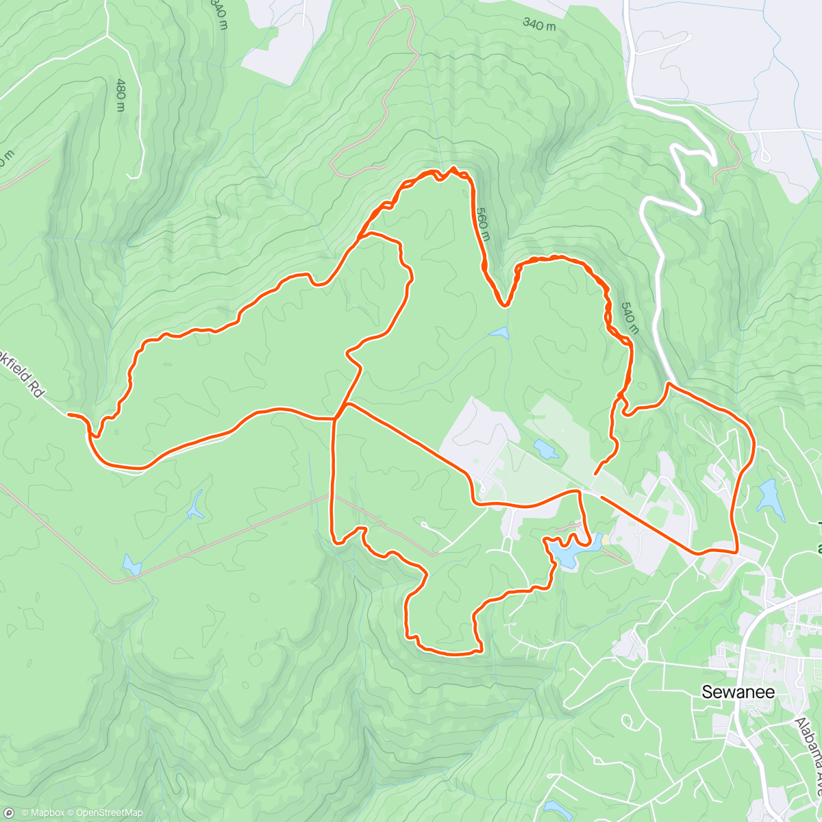 Map of the activity, Pea Soup on the P Trail