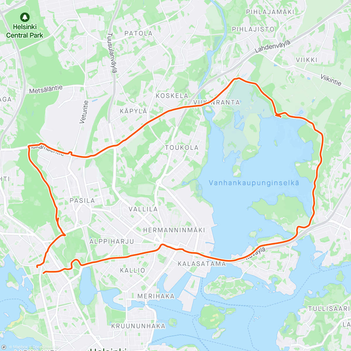 Map of the activity, Evening Gravel spin