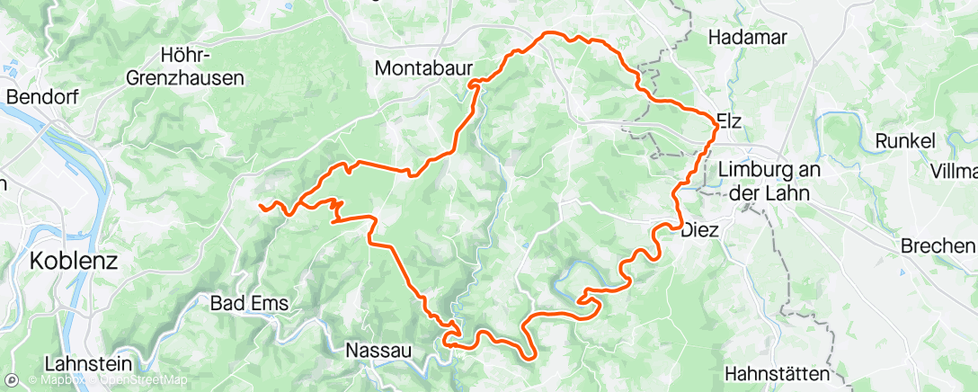 Mapa da atividade, Gravel-Fahrt am Morgen