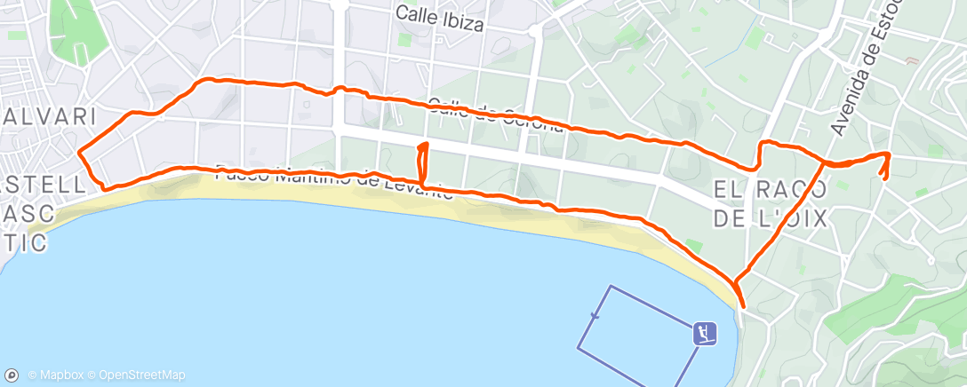 Map of the activity, Afternoon Walk 🛍️🍕🥐🍦☕️🏖️🙂