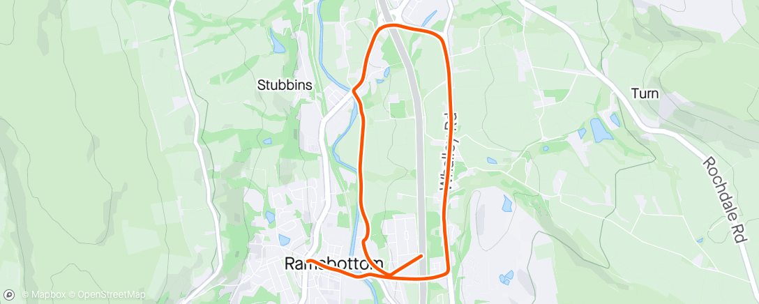 Map of the activity, Evening Run