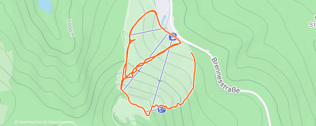 Map of the activity, 1. Skitour am Arber