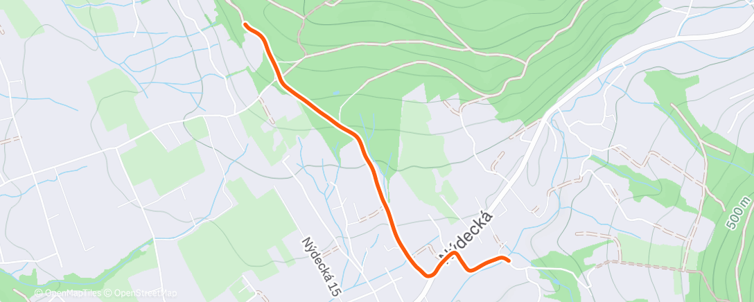 Map of the activity, Lunch Run