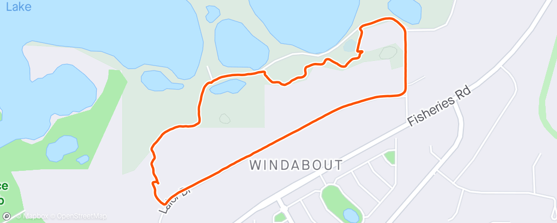 Map of the activity, Windabout Lakes