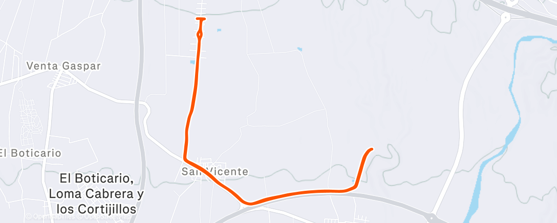 Map of the activity, Carrera a la hora del almuerzo