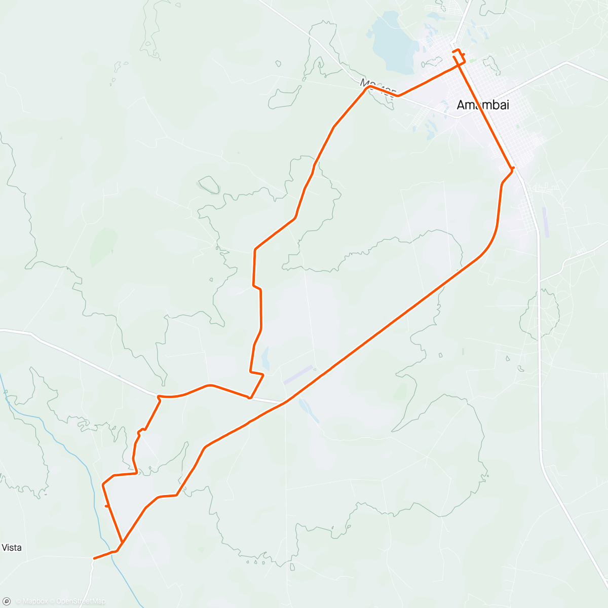 Map of the activity, Pedal de domingo