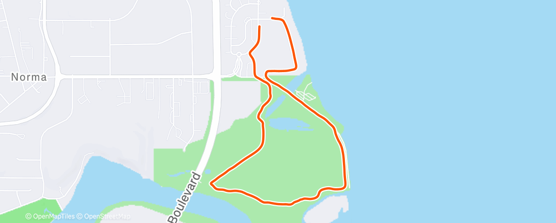 Map of the activity, Morning Walk