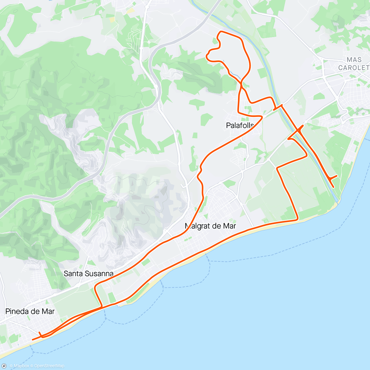 Map of the activity, Gravel per la Baixa Tordera ☁️🐤