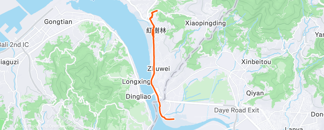 Map of the activity, 午後跑步