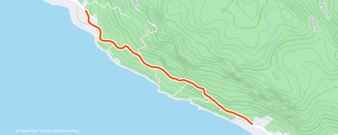Map of the activity, Lunch Hike