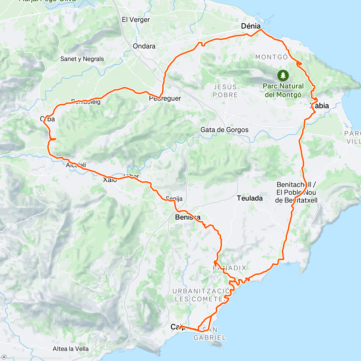 Map of the activity, Morning Ride