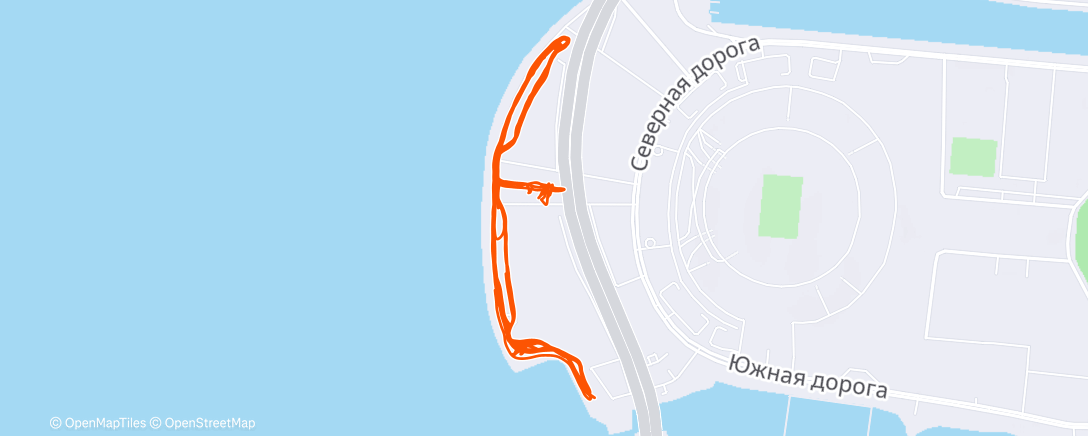 Map of the activity, Катание на коньках (утро)