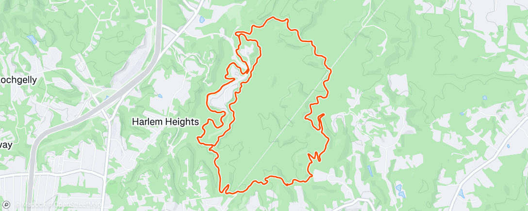 Map of the activity, Afternoon Mountain Bike Ride