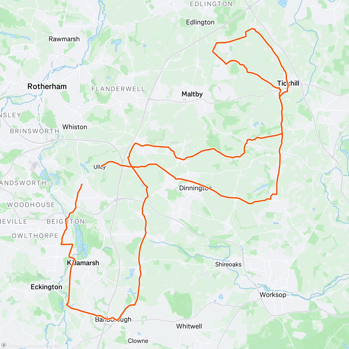 Mappa dell'attività Morning Ride