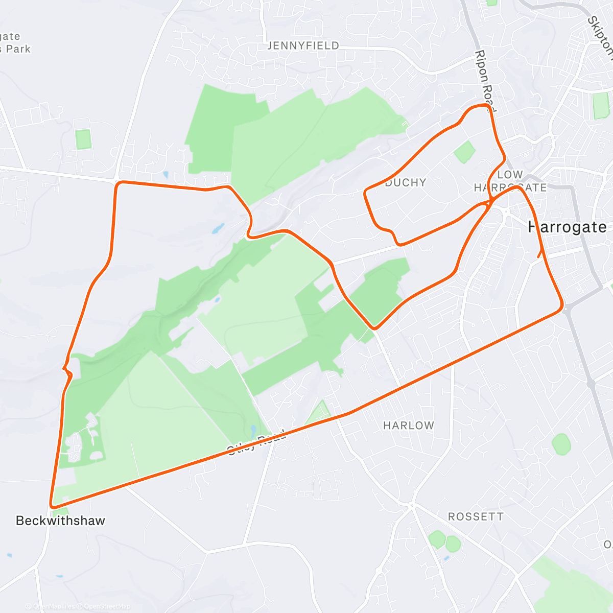 Map of the activity, Zwift - Group Ride: Standard - Stage 3 - Tour de Zwift on Yorkshire Double Loop in Yorkshire