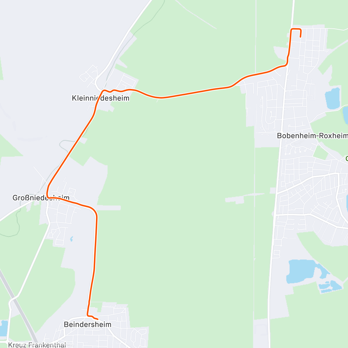 Map of the activity, Fahrt am Nachmittag