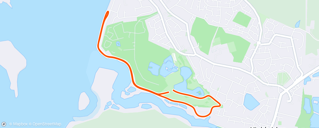 Mapa da atividade, Burnham & Highbridge parkrun