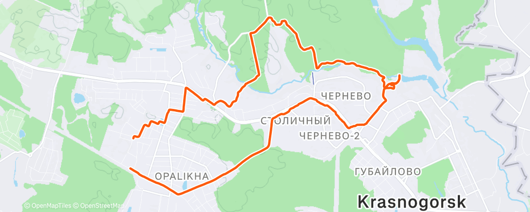 Map of the activity, Lunch Run