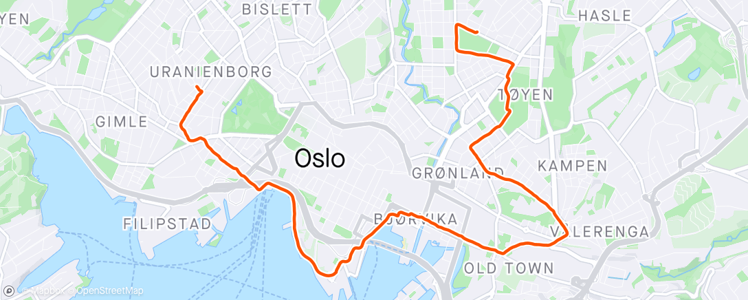 Map of the activity, Oslo - Base