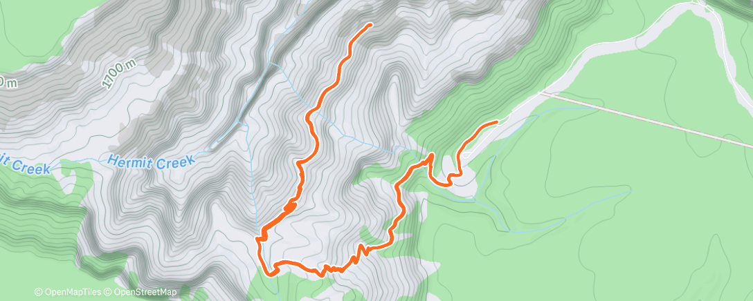 Map of the activity, Morning Hike