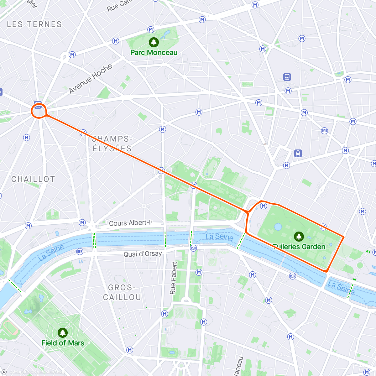 Map of the activity, BKOOL - Paris Champs-Élysées