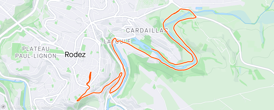 Map of the activity, Run and bike - Sortie Aveyron à Vélo & Ambassade du trail