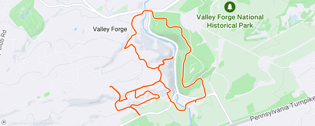 Map of the activity, Morning Hike