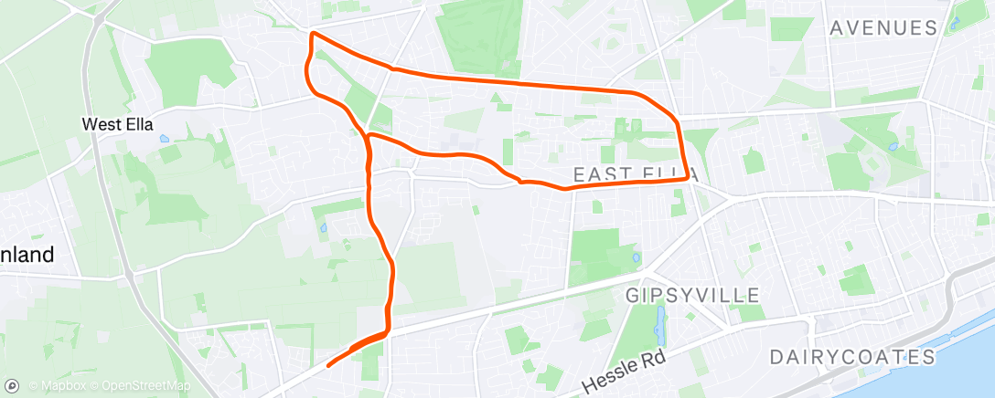 Map of the activity, Morning Run