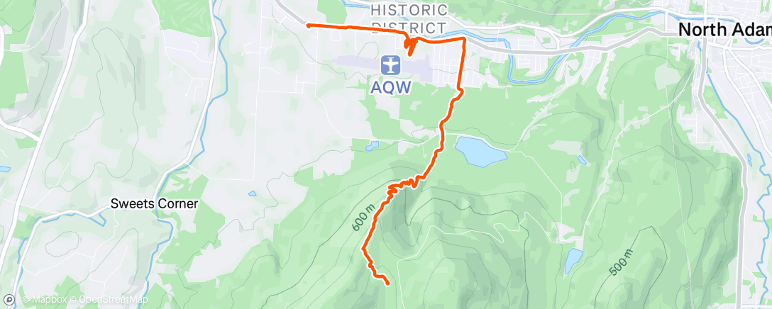 Map of the activity, Morning Hike