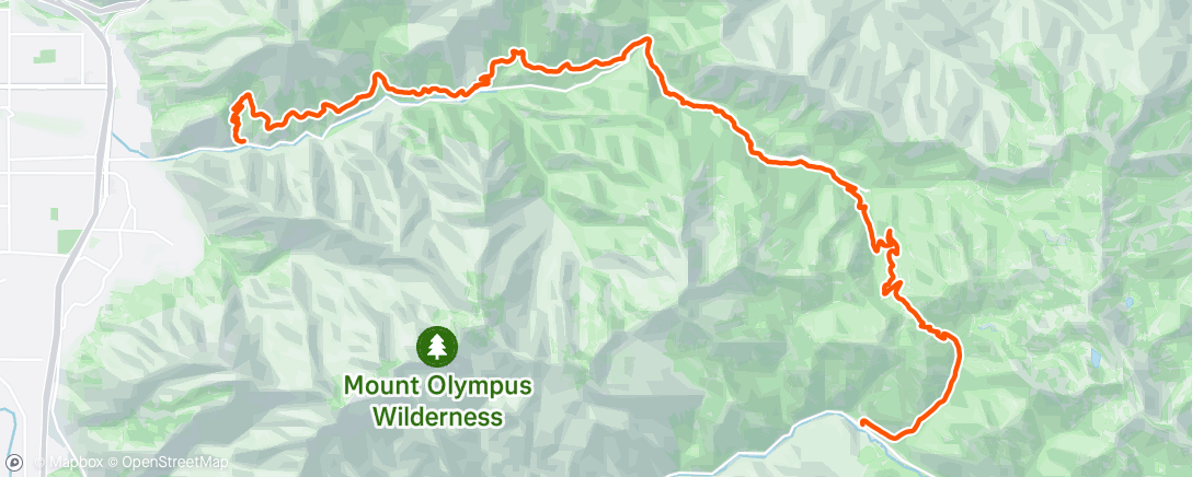 Map of the activity, Morning Trail Run